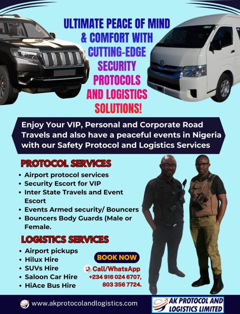Travel Protocol and Security Logistics Services in Lagos Nigeria event security bouncer